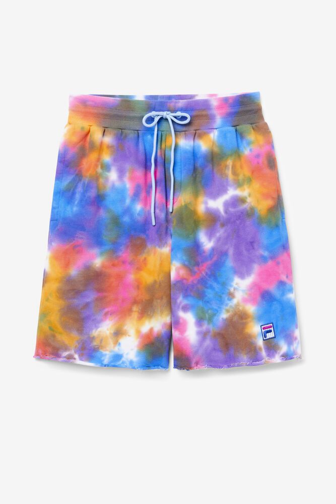 Fila Shorts Sloan Tie Dye Mens Multicolor - India HDO-835702